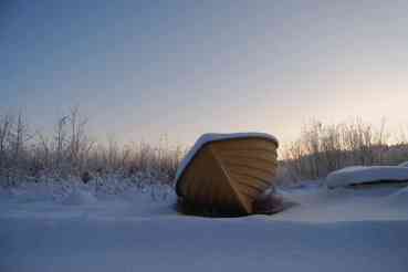 båt snö